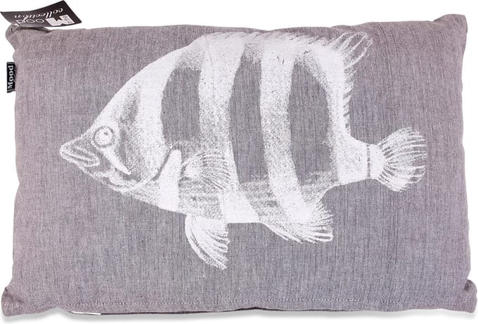 In The Mood Chambray Vis - Sierkussen - 30x45 cm - Antraciet