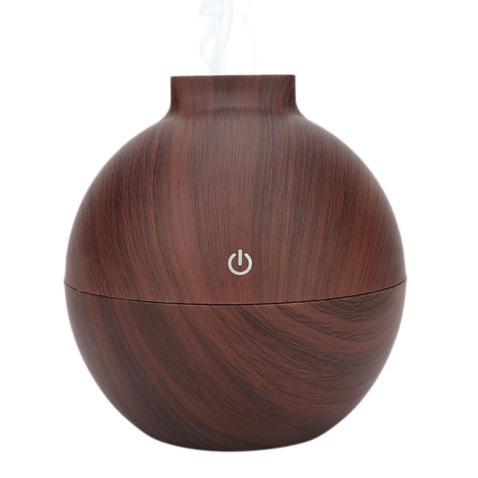 Mini diffuseur d'huiles essentielles LED USB 130 ml, humidificateur d'air pour bureau