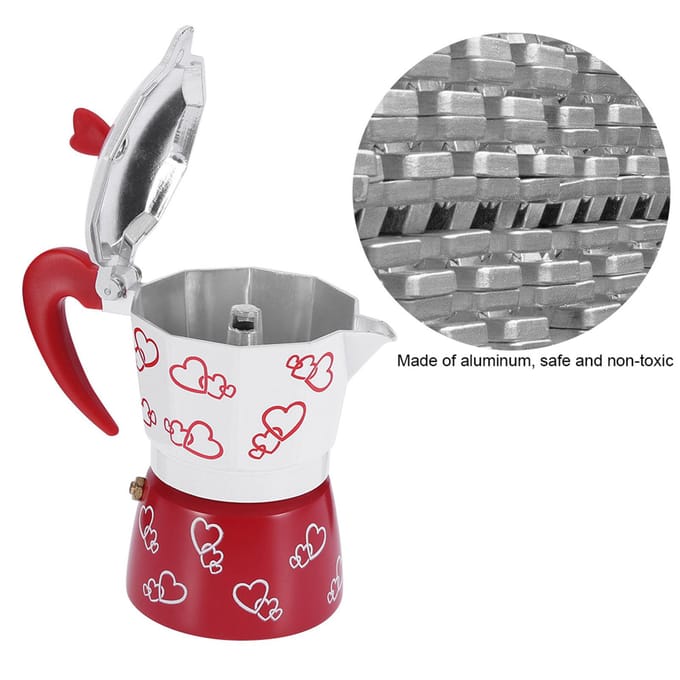 Aluminium Durable Cafetière Bouilloire Pot Ménage Bureau(L) white