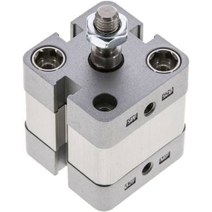 ISO 21287 Compacte Dubbelwerkende Cilinder 25-5mm - Magnetisch - Mannelijke Stang