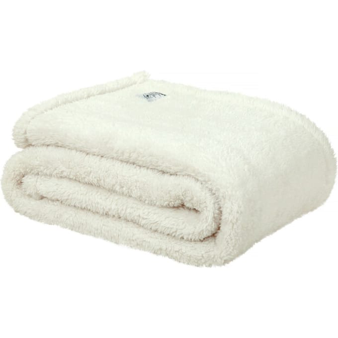 DoubleDry Teddy Fleece Deken - Ultrazacht - 130x170 cm - Ecru