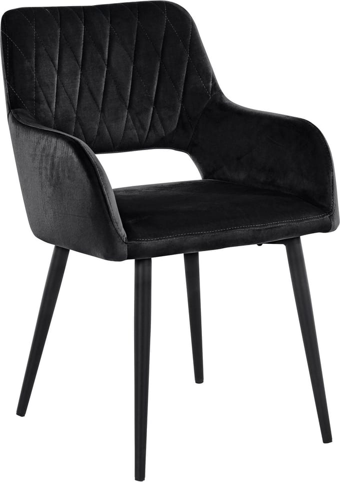 Franca-Eetkamerstoel - 2 Pack - Zwart