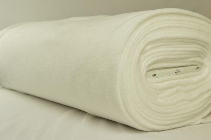 Fleece stof - Gebroken wit - 10 meter
