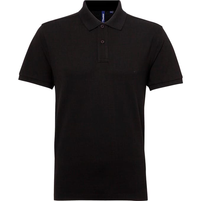Asquith & Fox Heren Poloshirt met korte mouwen Prestatiemengsel (Zwart)