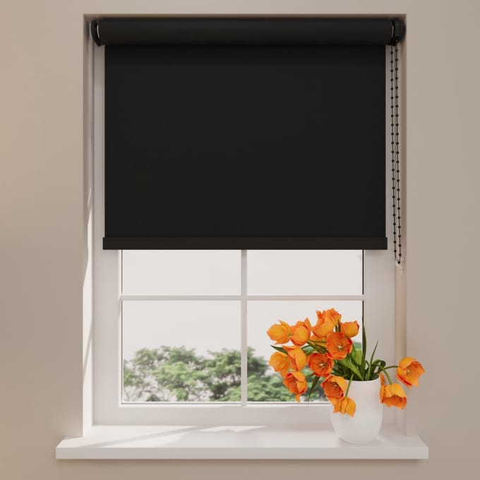 Rolgordijn Easy Soft - Verduisterend - Black - 60 x 190