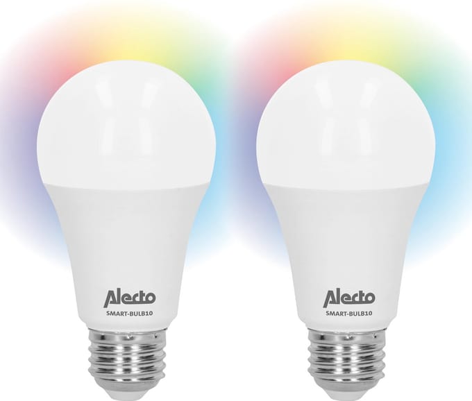 Alecto SMART-BULB10 DUO - Smart Verlichting - Wifi LED lamp - Energiezuinig - 2 stuks
