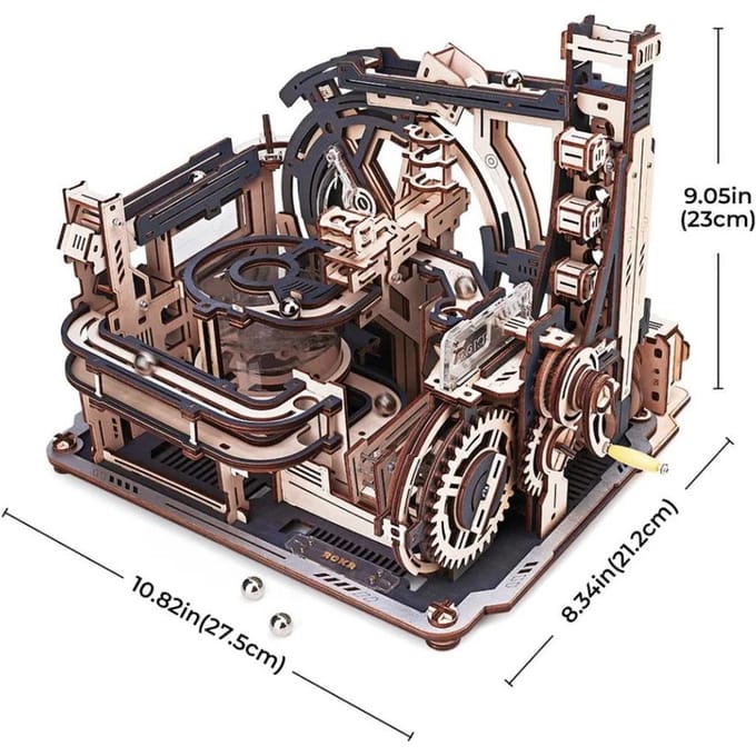 Robotime ROKR Marble Spaceport Knikkerbaan - Houten bouwpakket - LGC01