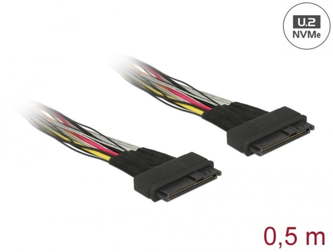 Delock Cable U.2 SFF-8639 female > U.2 SFF-8639 female 50 cm