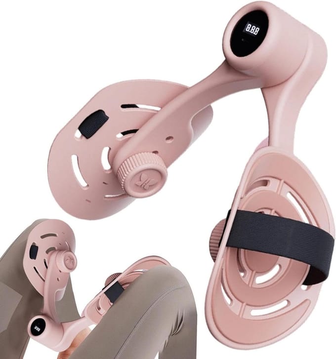 Bekkenbodem trainer - Dij trainer - Spierversterking thuis - Verstelbare weerstand - 31x25x10.5 cm - Roze