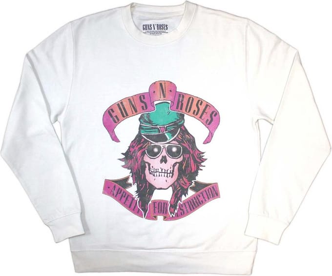 Guns N' Roses - Axl Skull Sweater/trui - M - Wit