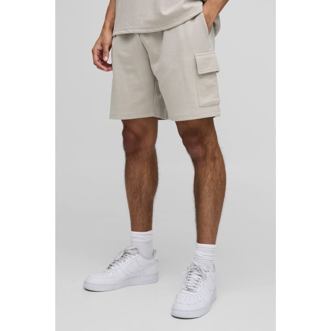 Relaxte pasvorm Interlock Cargoshorts | Stone | Size XS