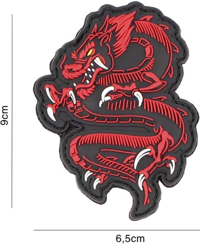 Embleem 3D PVC Dragon Rood