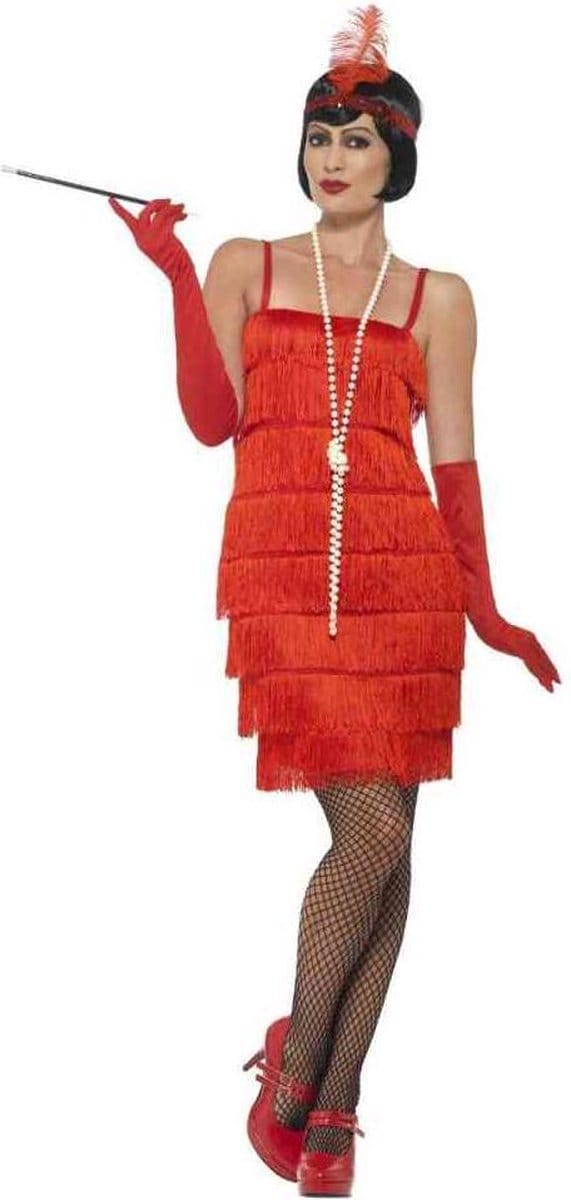 Smiffys - Flapper Kostuum - S - Rood