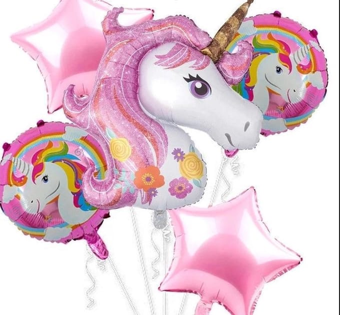 Ballonboeket ballon set Unicorn Feestjecreatief