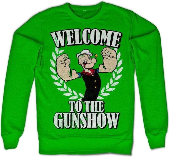 Popeye Welcome To The Gunshow-sweatshirt Groen