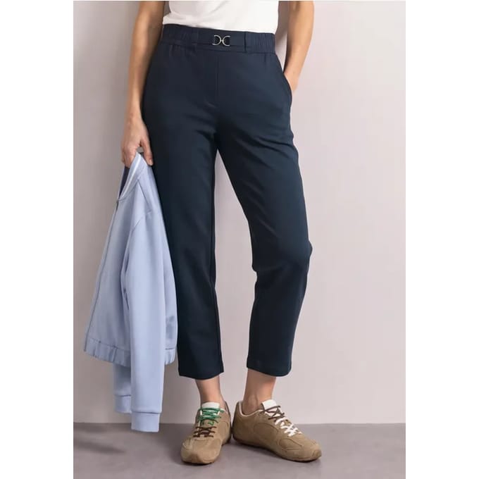 Slim Leg-broek met gespdetail