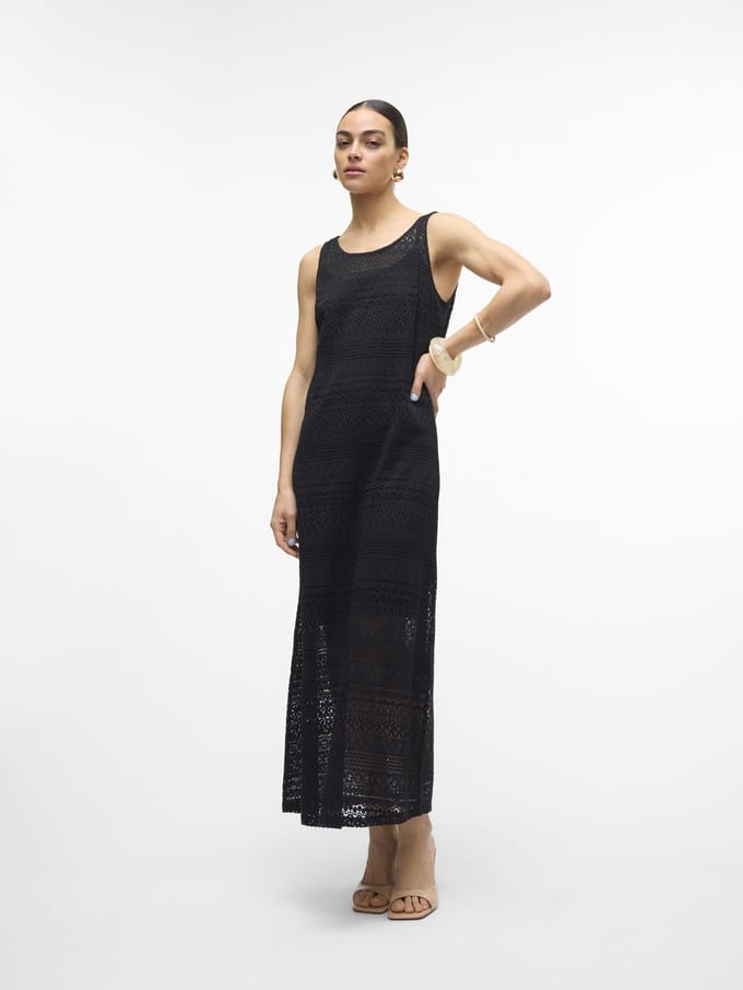VERO MODA - VMHONEY LACE SL 7/8 DRESS WVN GA - Dames - Maxi jurken