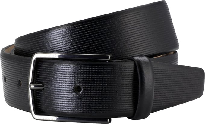 LINDENMANN leren heren riem - zwart