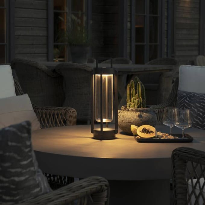 Konstsmide LED decoratieve lantaarn Otranto, dimbaar, USB