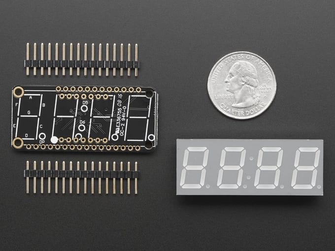 0.56 inch 4-Digit 7-Segment FeatherWing Display - Red Adafruit 3108