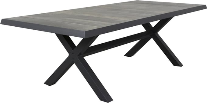 Admiral kruispoot tuintafel - 224 x 104 cm. - antraciet