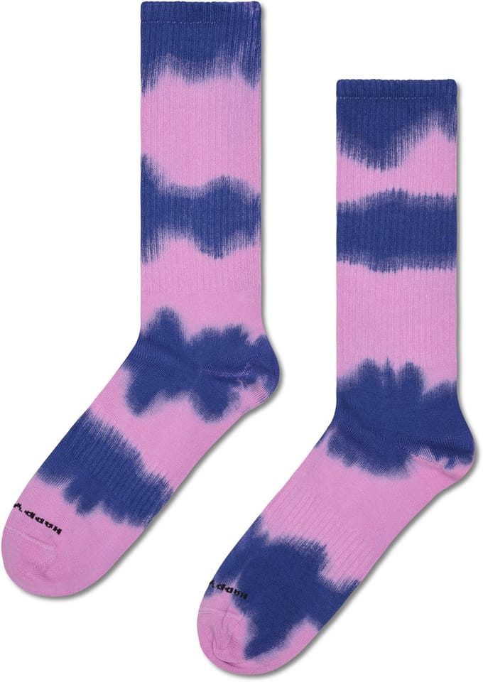 Happy Socks Tie-dye Stripe Sneaker Sock - unisex sokken - roze - Unisex - Maat: 41 - 46