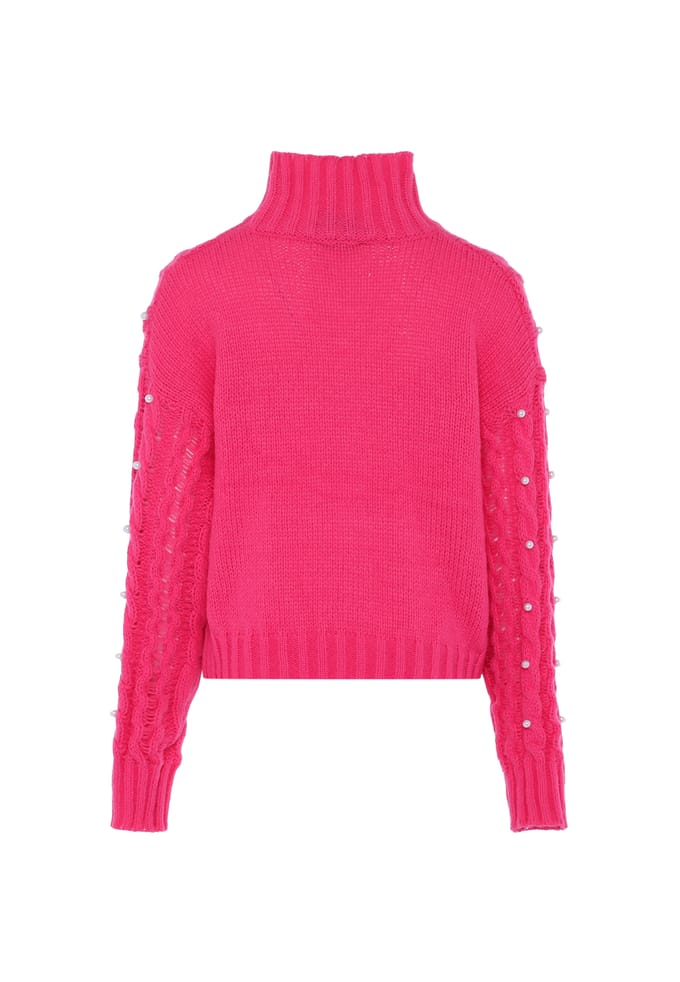 Faina trui met parels Dames roze