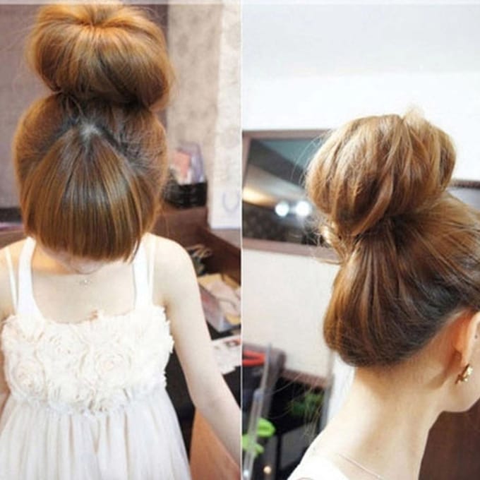 Ensemble de 7 donuts pour chignons, 10 épingles à cheveux et 5 élastiques black