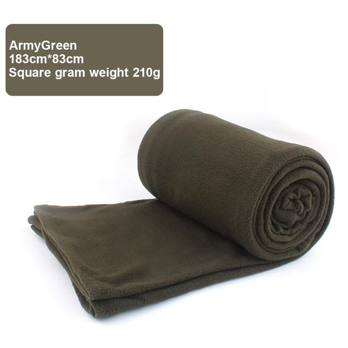 Sac de Couchage Polaire Multi-Usage Drap de Sac de Couchage Couverture de Loisirs Tapis de Couchage de Camping vert d’armée