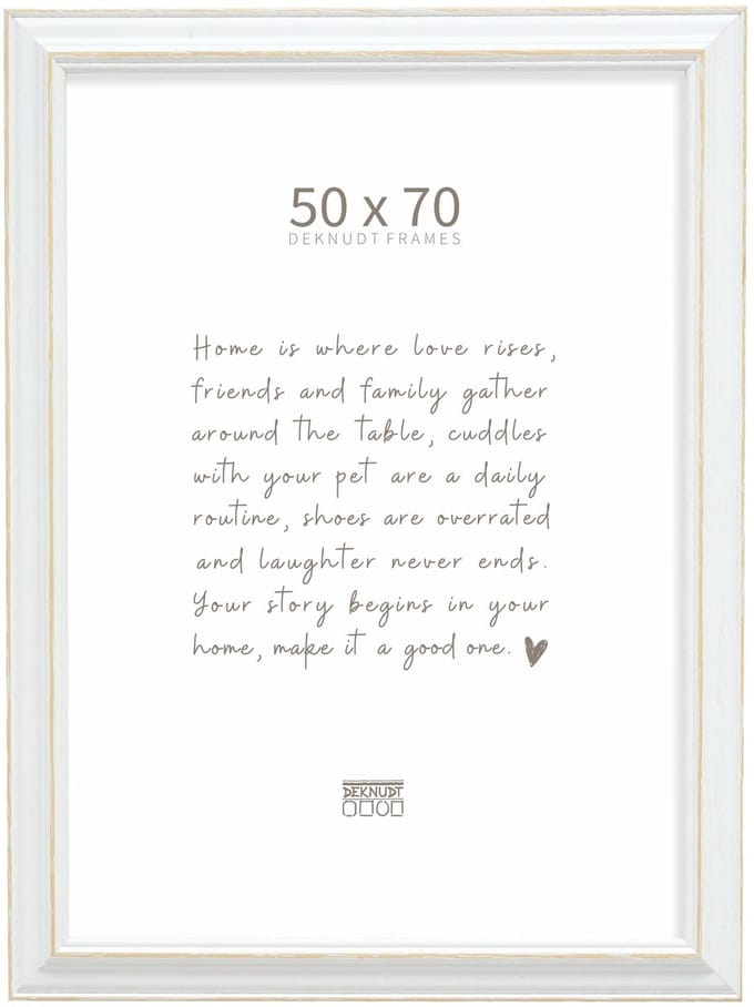 Deknudt Frames fotolijst S221H1 - wit met naturel accent - 50x70 cm