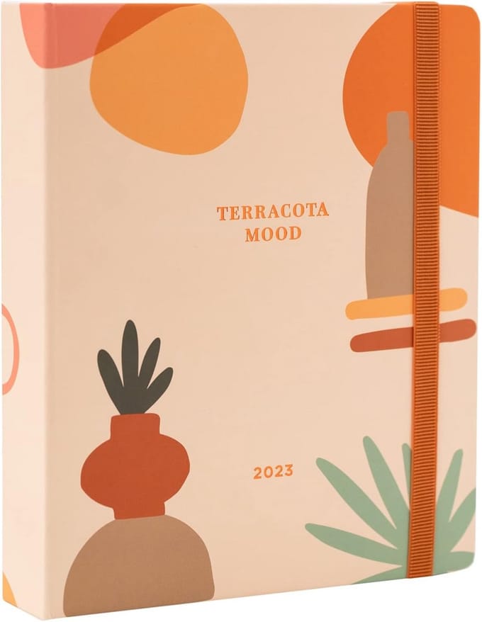 Agenda 2023 Terracota - Weekplanner 17 Maanden - Afspraakplanner