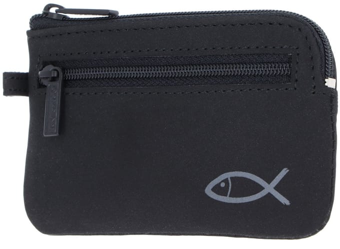 oxmox sleutelgeval New Cryptan Keyholder Freedom Fish Print Grey Black zwart