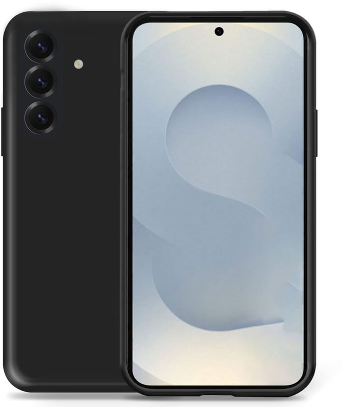 Technow hoesje geschikt voor Samsung S25 Plus - Liquid Back Case Cover Zwart