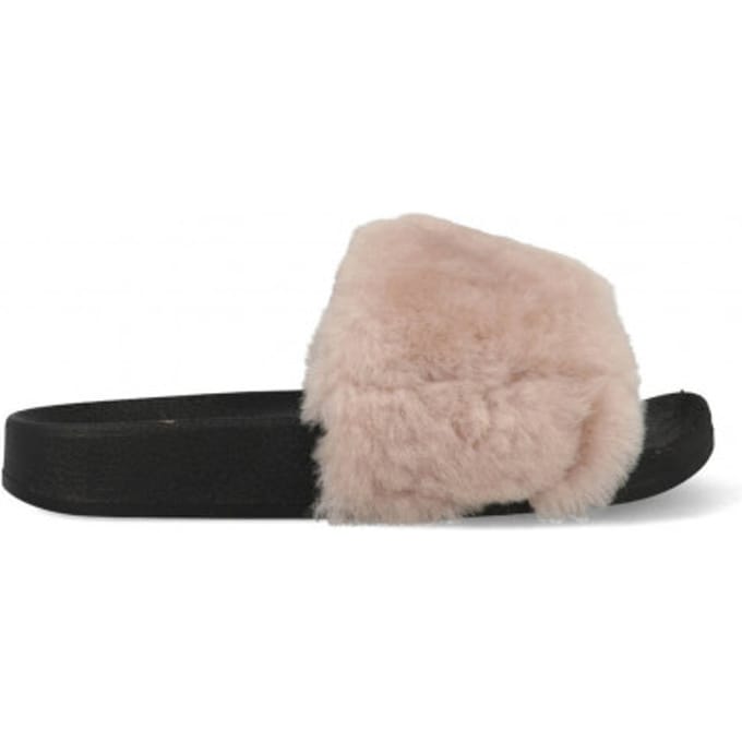 Warmbat Slippers - Maat 41 - Vrouwen - lichtroze/zwart
