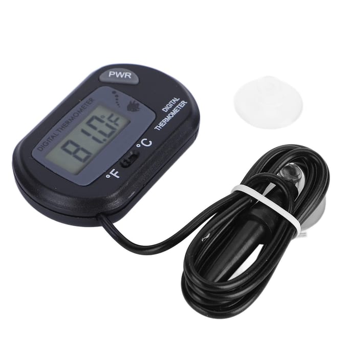 LCD Digitale Aquarium Thermometer Handig Groot Helder Scherm Verstelbaar Vis Tank zwart