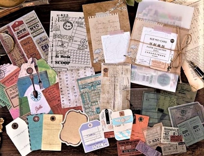 Vintage Papier / Stickerset - Back to 1487 - 3