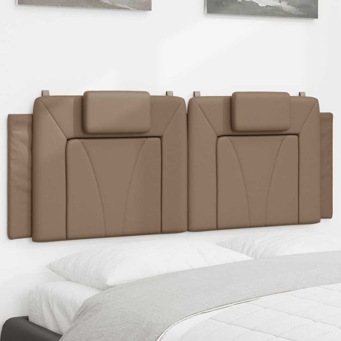 vidaXL - Hoofdbordkussen - "Viana" - 120 - cm - kunstleer - cappuccinokleurig