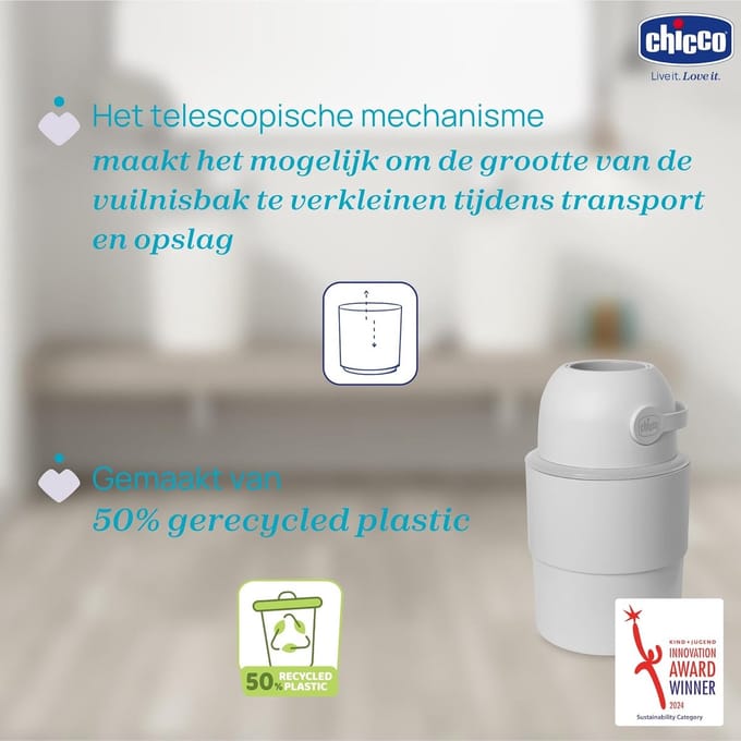 Luieremmer met Deksel - Diaperchamp - Huishoudelijk