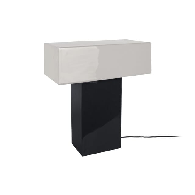 Leitmotiv tafellamp grato recto black w. warm grey
