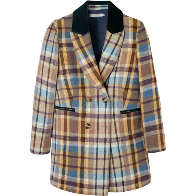 Geruite dames trenchcoat Silbon