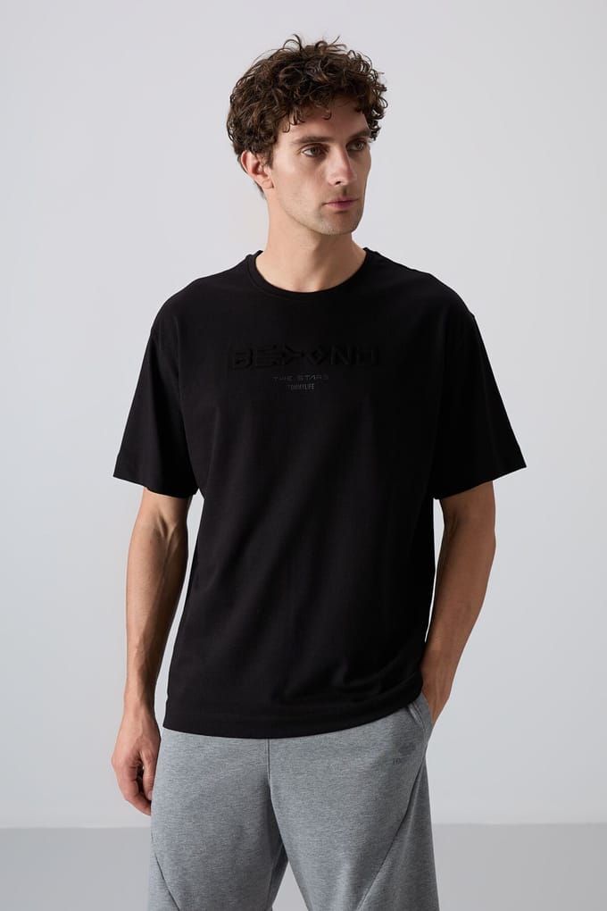 Oversized Katoen-Polyester Logo T-Shirt