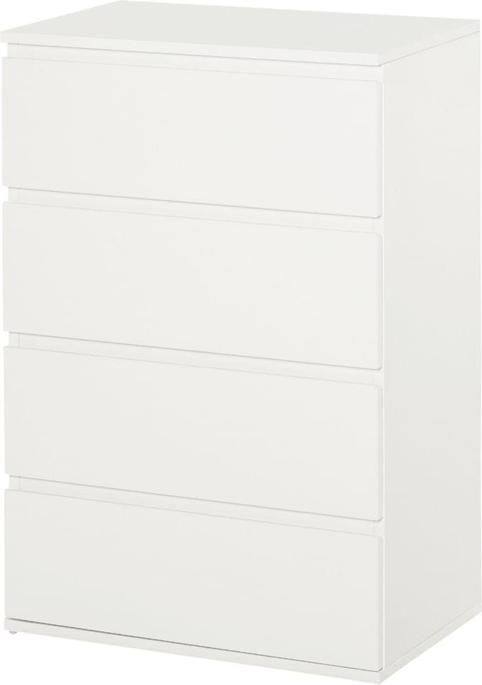 HOMCOM-Kommode-Holzwerkstoff-55L x 33B x 80H cm-Weiß