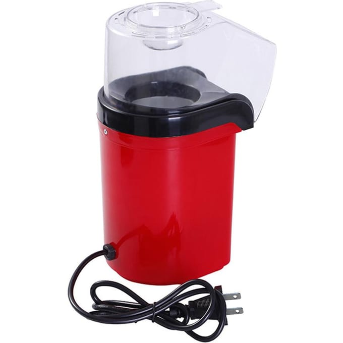 Kleine Popcornmachine Huishoudelijk Gezond Hete Lucht Popcorn Popper Maker met Maatbeker Gemakkelijk te US Plug rood