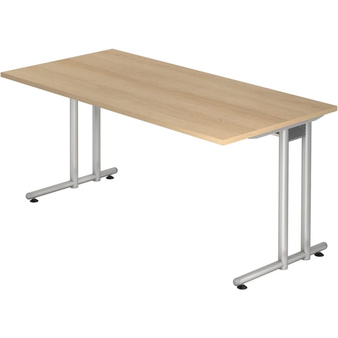 NANO 16 S | Bureau - 160 x 80 Eiken/Zilver