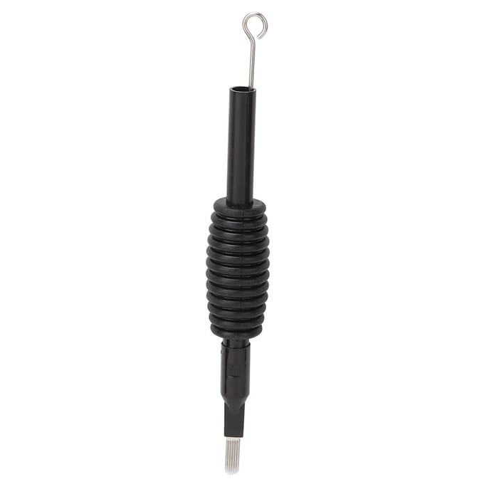 5 Stuks 19mm Wegwerp Steriele Tattoo Naalden Met Siliconen Buis Tip Grip (13RM) black