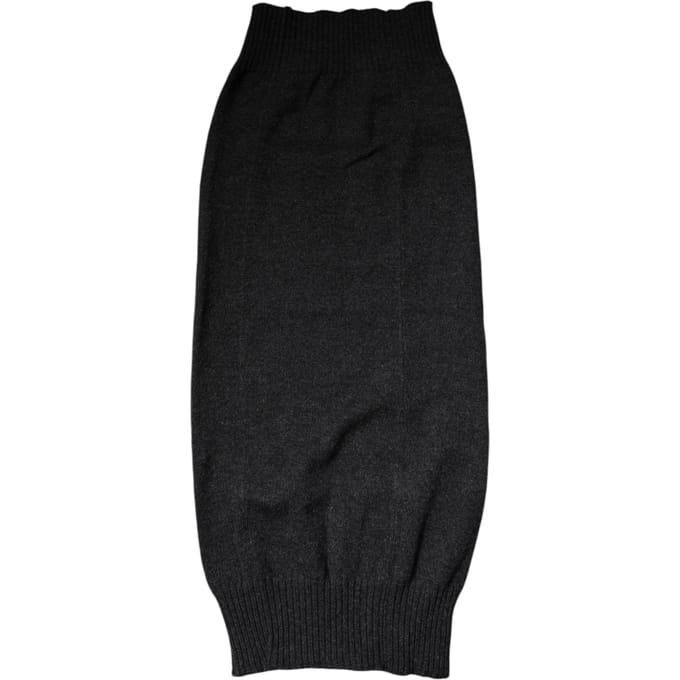 Zwarte Kasjmier Gebreide Nekwarmer Foulard Sjaal