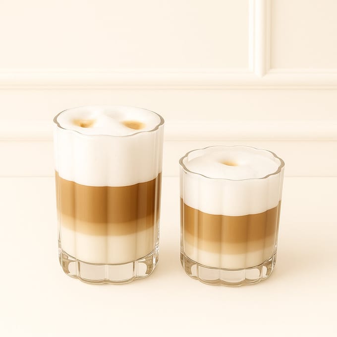 Mevaz Luno Glazen 200 ml – Set van 2 – Stijlvolle Water- cappuccino & Iced Coffee Glazen