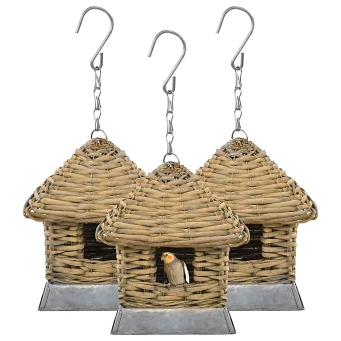 vidaXL - Vogelhuizen - 3 - st - wicker