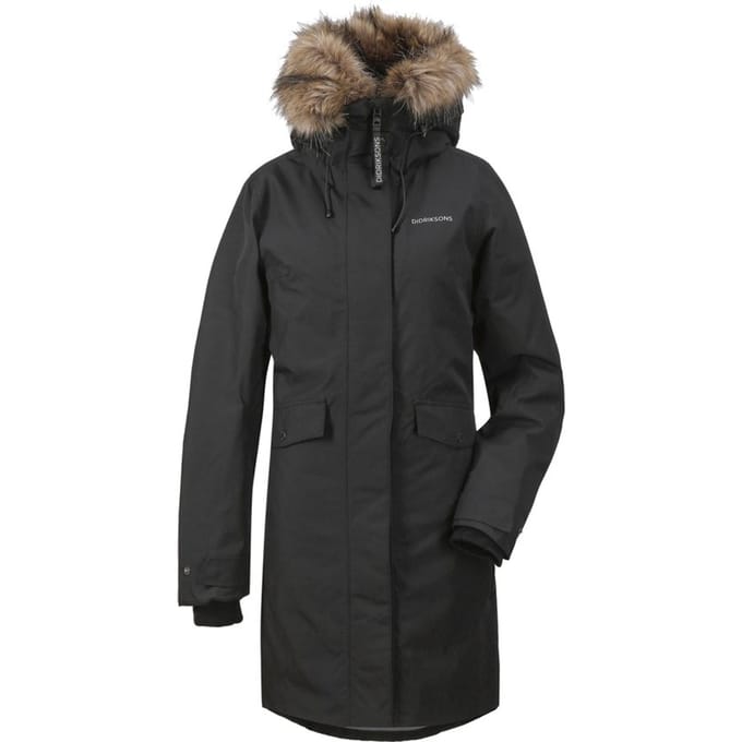 Didriksons - Erika Wns Parka - Black - Vrouwen - Maat 36