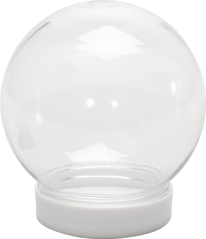 Sneeuwbol, H: 8,5 cm, d 8 cm, gatgrootte 4,7 cm, 1 stuk